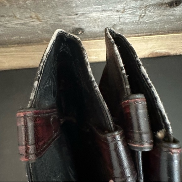 Justin Vintage Cowboy Boots Maroon Burgundy Mens Size 10.5 EE Rodeo Leather - Picture 9 of 12